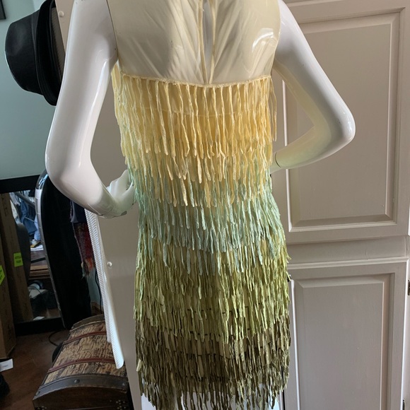 Cartise S8 yellowsgreen flapperstyle cocktaildress - Picture 4 of 5